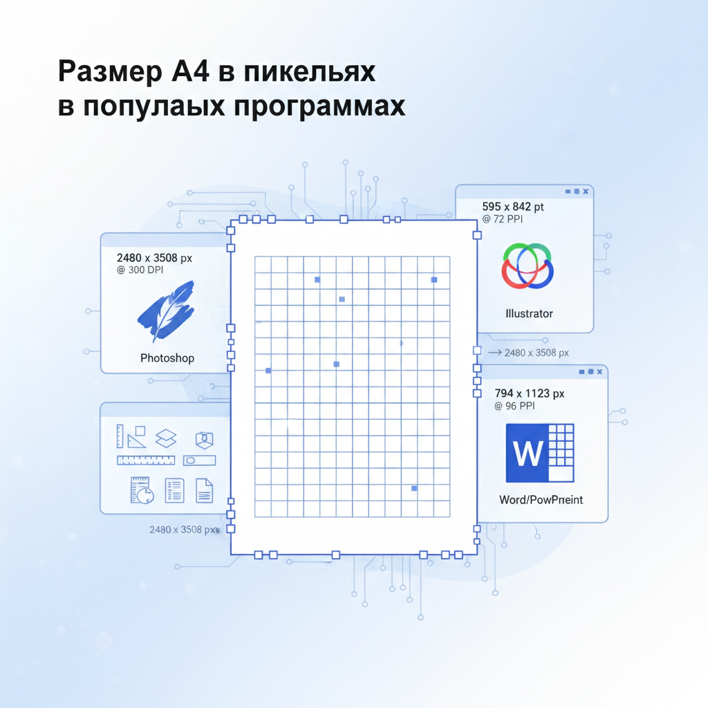 Размер А4 в пикселях в популярных программах — иллюстрация к статье «размер а4 в пикселях»