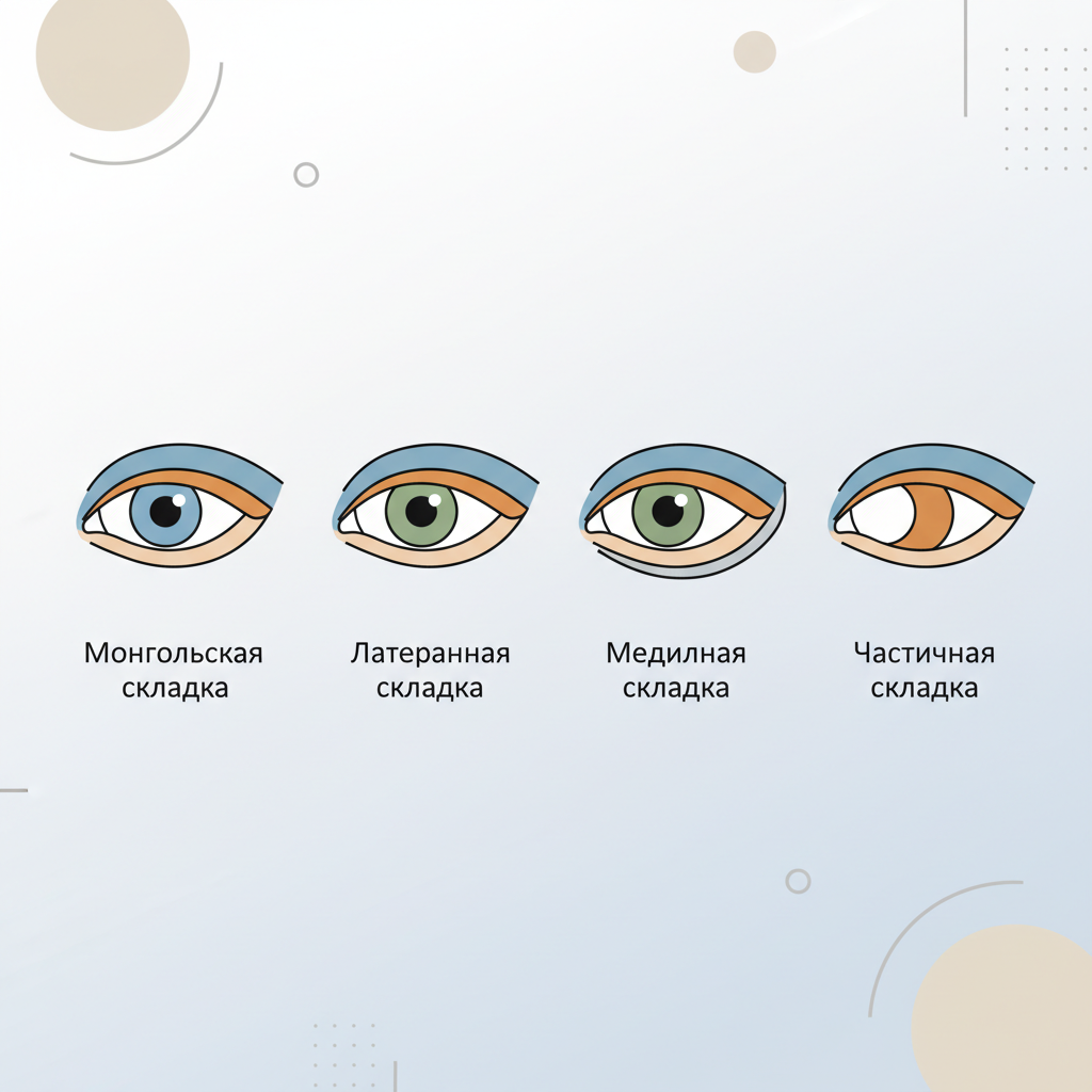 Виды эпикантуса — иллюстрация к статье «эпикантус это»