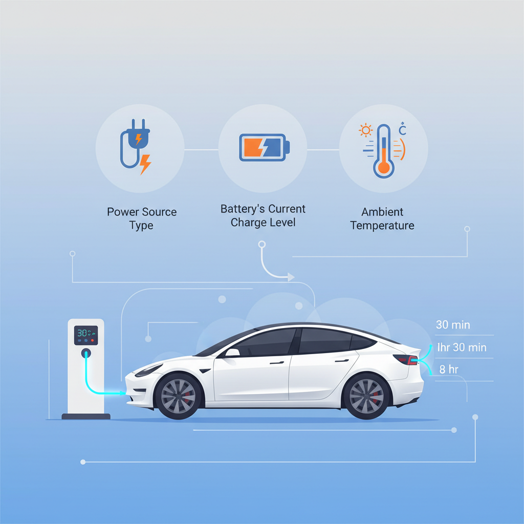 От чего зависит время зарядки Tesla — иллюстрация к статье «сколько заряжается тесла»
